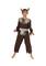 Large Brown & White Warrior Caveman Boy's Costume